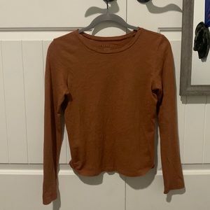 American eagle burnt orange long sleeve tee shirt